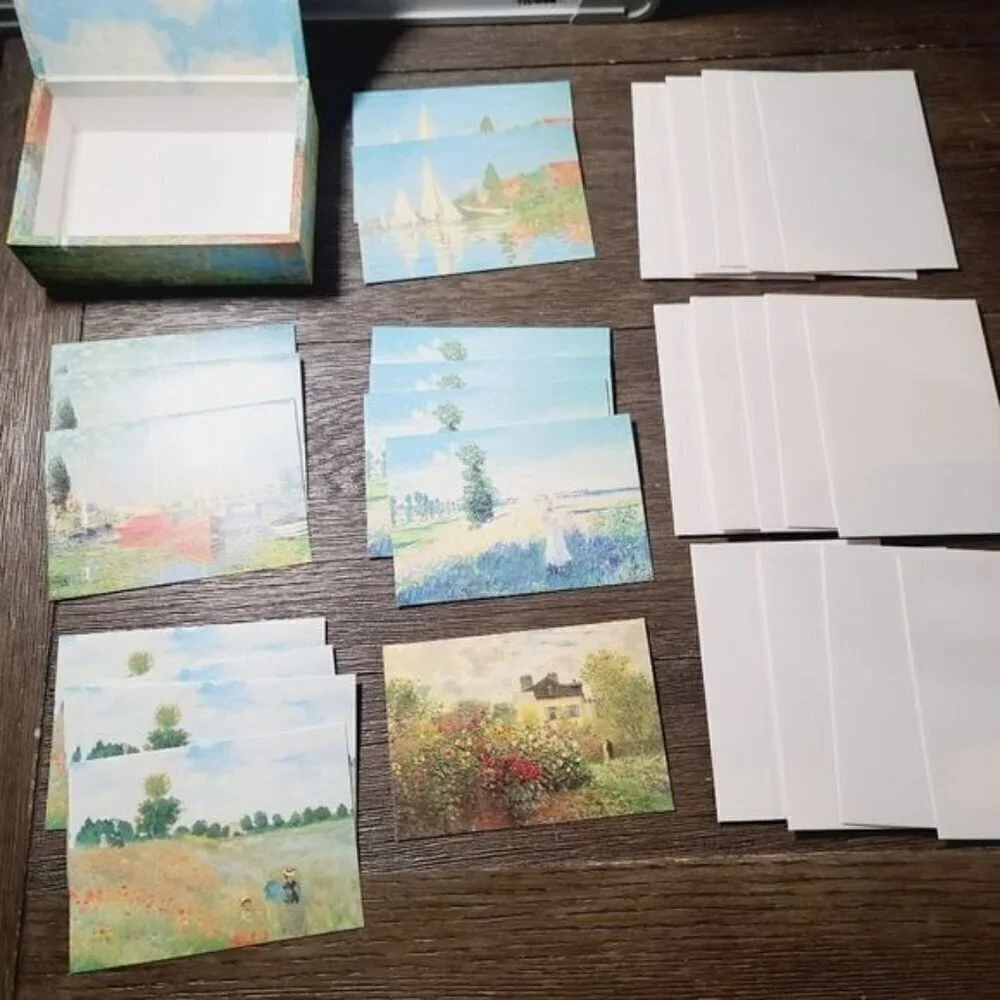 Vintage 2000 Monet Galison NY Notecards Keep It Box Argenteuil